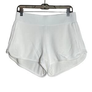Athleta Serenity Shortie Shorts White Elastic Waist Athletic Women's Sz Small